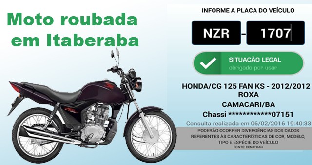 moto roubada