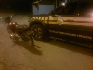 Moto roubada em Itaberaba é recuperada pela Polícia Rodoviária Federal