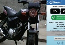 Moto é tomada de assalto na zona rural de Itaberaba