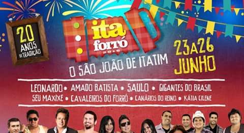 Leonardo e Amado batista são atrações principais no São João de Itatim