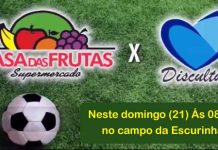 Neste domingo tem futebol entre Casa das Frutas e a loja Discultura