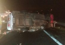 Ambulância de Itaberaba sofre acidente na BR-116