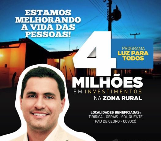 Prefeito Ricardo Mascarenhas Comemora a conquista de mais de 4 milhões de reais em obras da Luz Para Todos