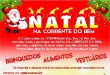 11° BPM Realiza campanha Natal na Corrente do Bem em Itaberaba