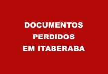 Documentos perdidos em Itaberaba