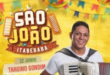 Targino Gondim é a atração do dia 22 de junho no São João de Itaberaba