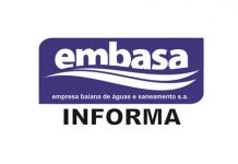 Embasa Informa: Vai faltar água nesta quinta-feira (19) em Itaberaba, Ruy Barbosa, Macajuba e Baixa Grande