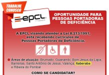 EPCL recebe curriculos de Pessoas Portadoras de Deficiência em Itaberaba