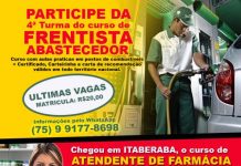 Ultimas vagas para o curso de Frentista em Itaberaba; Matricula R$20,00