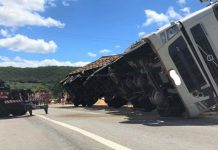 Caminhoneiro embriagado provoca acidente na BR 242