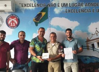 Empreendedores de Itaberaba visitam comando 11º BPM