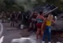 Homem morre após carreta pegar fogo na BR-242