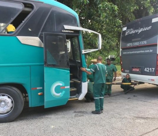 Ônibus que seguia para Jequié tem princípio de incêndio na rodoviária de Salvador