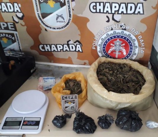 Homem é preso com quase 1Kg de maconha, na tarde desta segunda em Ruy Barbosa