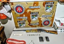 Explosivos apreendidos com criminoso na região da Chapada