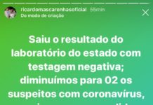 Três casos de coronavirus testaram Negativos em Itaberaba
