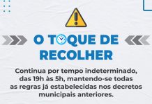 Toque de recolher é prorrogado por tempo indeterminado em Itaberaba