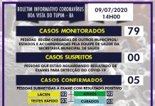 Sobe para 5, a quantidade de casos confirmados de coronavírus em Boa Vista do Tupim