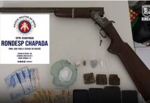 Em operação, Rondesp Chapada apreende arma e drogas