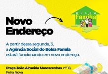Agência Social do Bolsa Família muda de endereço, em Itaberaba