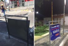 Vândalos destroem placas de proteção ao pedestre recém instaladas em Itaberaba