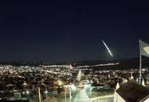 Meteoro cruza o céu de Itaberaba na noite desta segunda-feira (19)