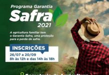 Produtores rurais podem se cadastrar no Garantia Safra 2021, até 20 de setembro em Itaberaba