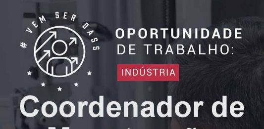 Fabrica de Calçados está com vaga de emprego para Coordenador de Manutenção, em Itaberaba
