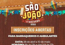 Inscrições abertas para Barraqueiros e Ambulantes no São João de Itaberaba