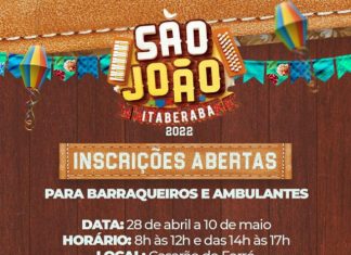 Inscrições abertas para Barraqueiros e Ambulantes no São João de Itaberaba