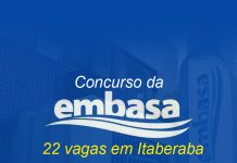 Concurso da Embasa tem 22 vagas para região de Itaberaba