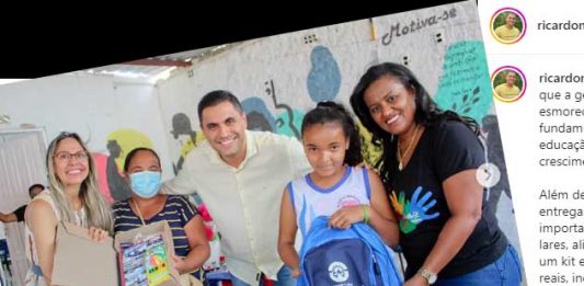 Prefeitura entrega kit escolar para professores e alunos em Itaberaba