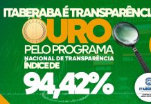 Itaberaba tem índice de transparência de 94,46% e conquista selo Ouro de acordo com o relatório do Programa Nacional de Transparência Pública