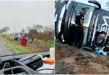 Kevi Jonny e Sthe Matos sofrem acidente de ônibus na BR-242