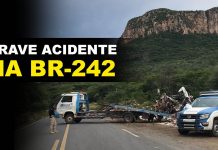 Vídeo: Criança desaparece após acidente entre carreta e caminhão na BR-242, duas pessoas morreram e duas ficaram feridas
