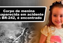 Encontrado corpo da menina desaparecida após acidente entre carreta e caminhão na BR-242