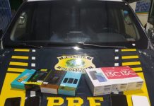 Na BR-242, PRF apreende aparelhos celulares transportados ilegalmente