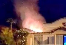 Homem ateia fogo na própria casa após esposa solicitar medida protetiva