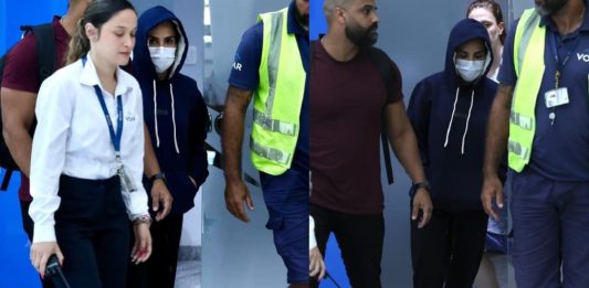 De capuz e máscara, Wanessa Camargo é vista em aeroporto após ser expulsa do BBB 24