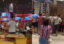 PM é acionada após briga generalizada entre torcedores de Bahia e Vitória no Parque Shopping, em Lauro de Freitas
