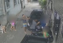 Suspeitos armados abordam homem com bebê de colo durante assalto