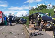 Duas mulheres morrem em acidente de carro na BR-242 Duas mulheres morrem em acidente de carro na BR-242