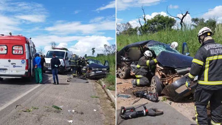 Duas mulheres morrem em acidente de carro na BR-242 Duas mulheres morrem em acidente de carro na BR-242