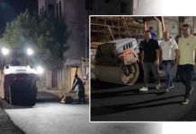 Ricardo e David fiscalizam obras de asfalto na Rua da Estação Itaberaba Notícias