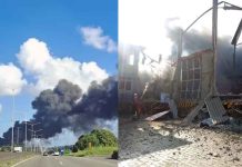 Incêndio de grandes proporções atinge galpões de três empresas em Simões Filho