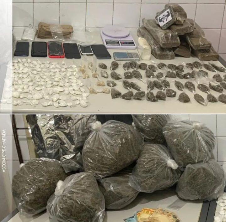 Após denuncias, homem é preso com grande quantidade de drogas no bairro Irmã Dulce, em Itaberaba