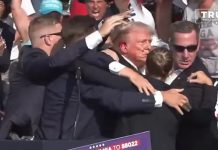 Donald Trump é retirado às pressas do palco após tentativa de assassinato em comício Donald Trump é retirado às pressas do palco após tentativa de assassinato em comício