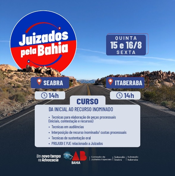 Projeto contará com a realização do curso “Prática nos Juizados: da petição inicial ao recurso inominado"