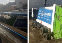 Motorista de caminhão de lixo morre após ter mal súbito e perder controle do veículo Motorista perdeu o controle do veículo e caiu na parte inferior de uma via