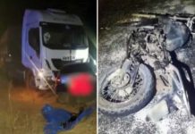 Duas pessoas morrem em acidentes envolvendo carros, moto e carreta